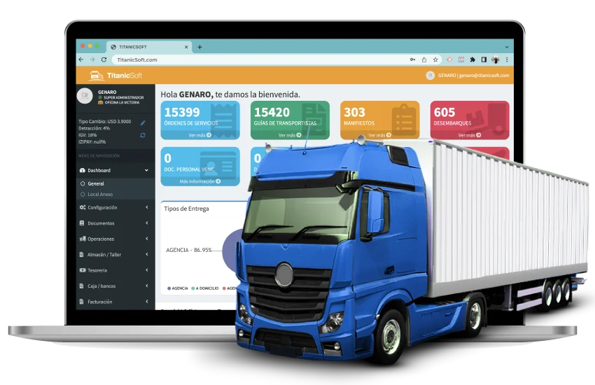 Software para transporte de carga pesada